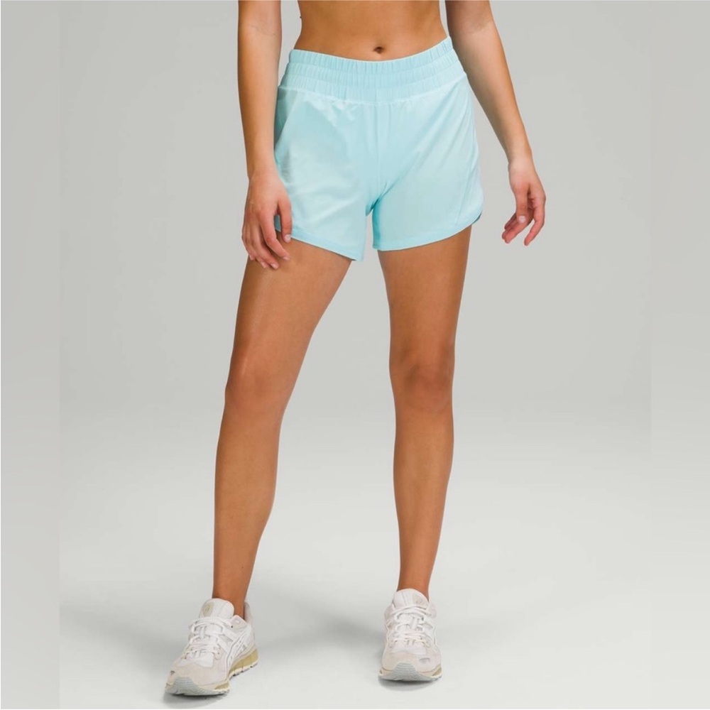 Lululemon Ice Blue Track That Athletic Shorts